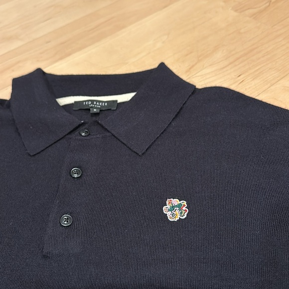 Ted Baker Mmk-Wembley-core Ls Men's Polo Wool Sweater - Picture 5 of 9